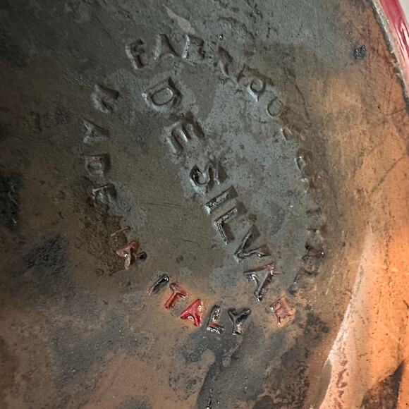 De Silva Ceramic Pottery Italian Terracotta 9" Red Crock w/ Handles Umbria Italy - Picture 3 of 5